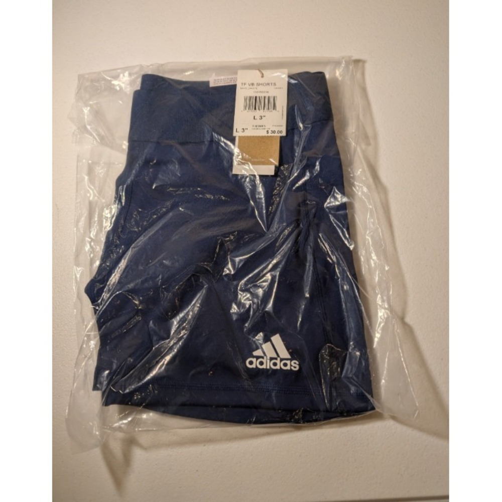 Adidas Women's Techfit Volleyball Shorts Navy Size Large 3" Inseam - Picture 3 of 3